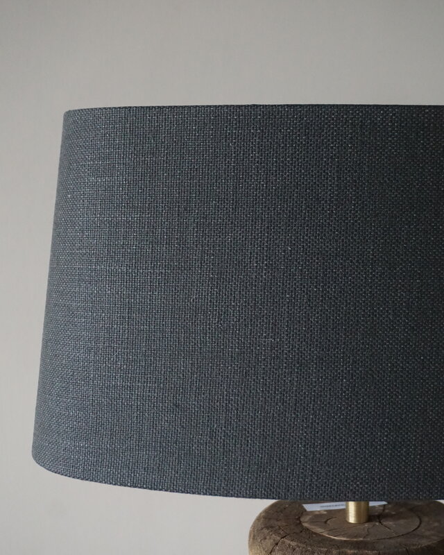 Rene Houtman Lampenkap Ovaal | Ø 40-22 cm | Linnen | Zwart