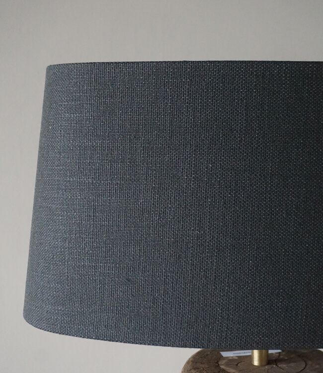 Rene Houtman Lampenkap Ovaal | Ø 40-22 cm | Linnen | Zwart