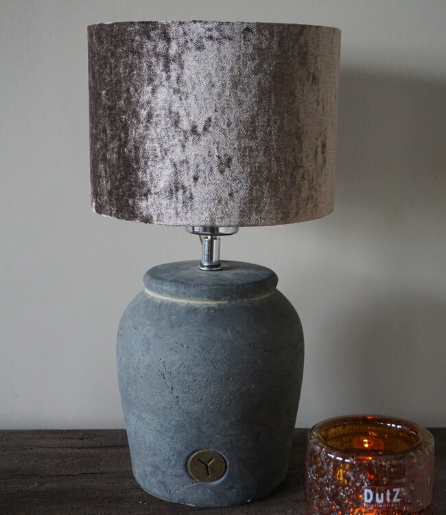 Rene Houtman Lampenkap Cilinder | Velours | H14,5 x Ø20 cm