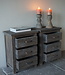 Rene Houtman Set Van 2 Nachtkastjes | Driftwood | 3 Lades