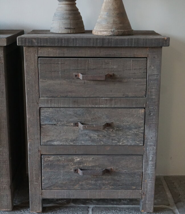 Rene Houtman Set Van 2 Nachtkastjes | Driftwood | 3 Lades