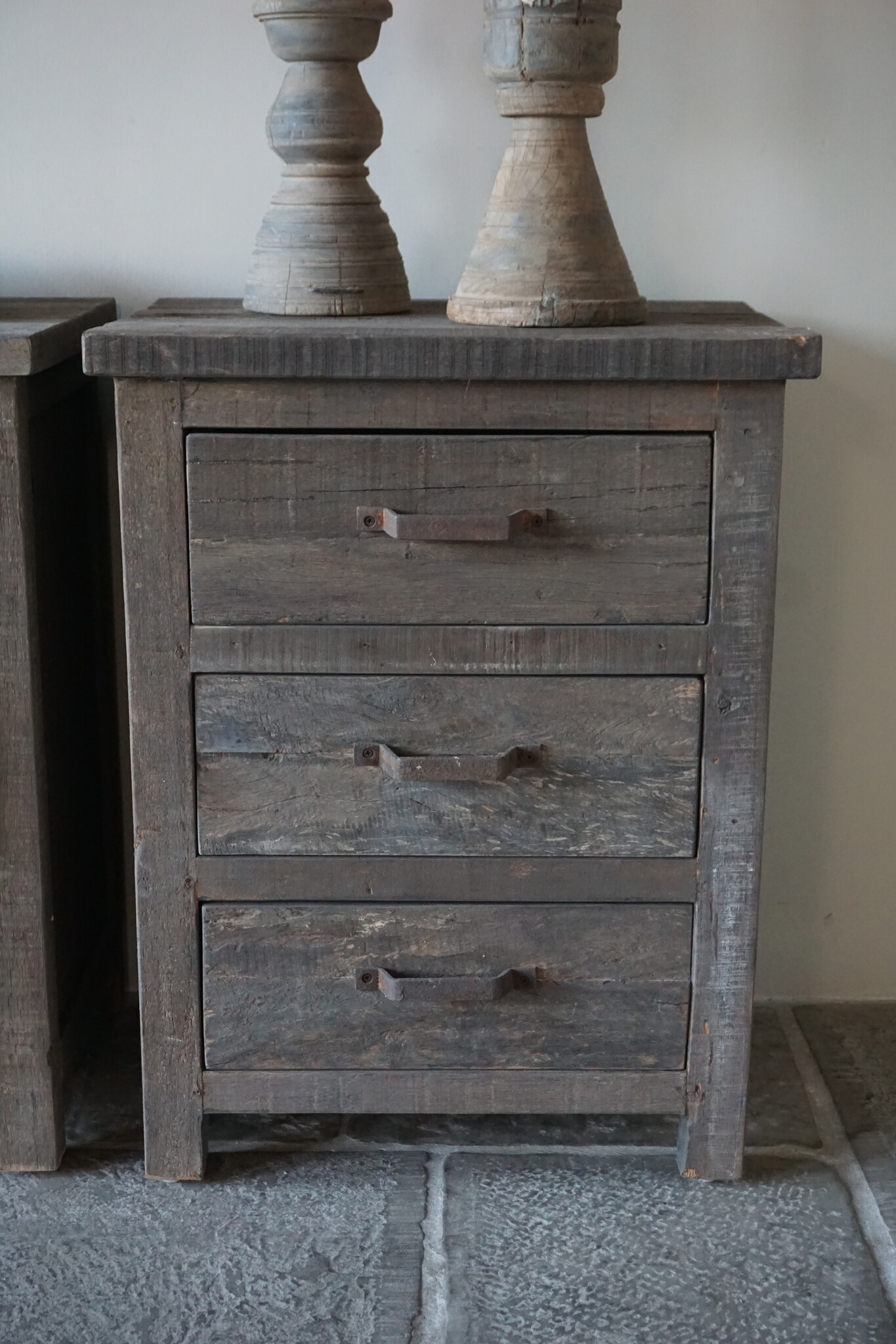 Rene Houtman Set Van 2 Nachtkastjes | Driftwood | 3 Lades