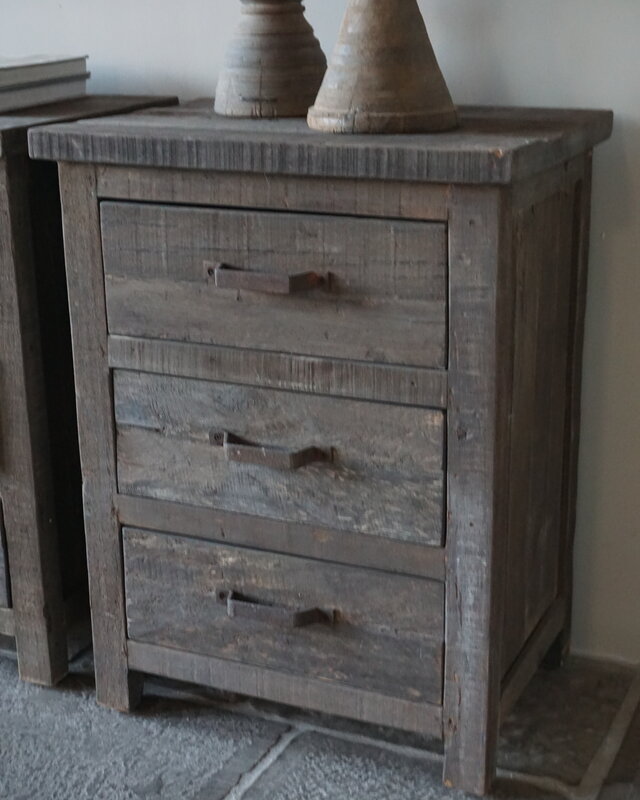 Rene Houtman Set Van 2 Nachtkastjes | Driftwood | 3 Lades