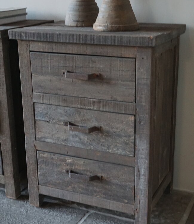 Rene Houtman Set Van 2 Nachtkastjes | Driftwood | 3 Lades