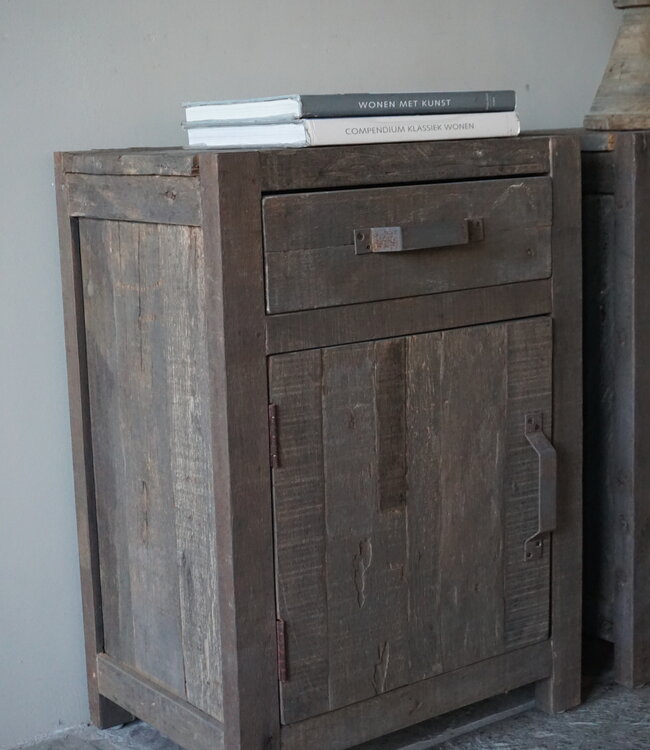 Rene Houtman Set Van 2 Nachtkastjes | Driftwood | 1 Deur 1 Lade
