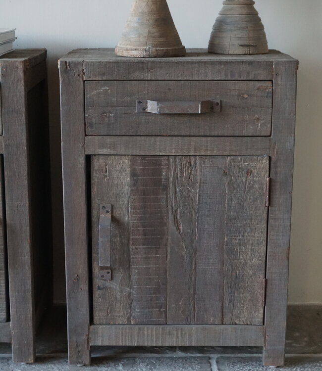 Rene Houtman Set Van 2 Nachtkastjes | Driftwood | 1 Deur 1 Lade