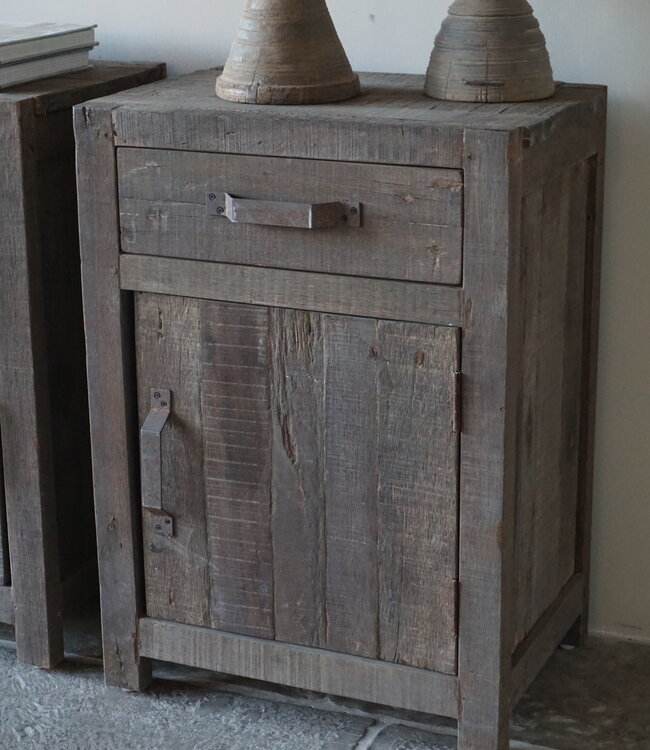 Rene Houtman Set Van 2 Nachtkastjes | Driftwood | 1 Deur 1 Lade