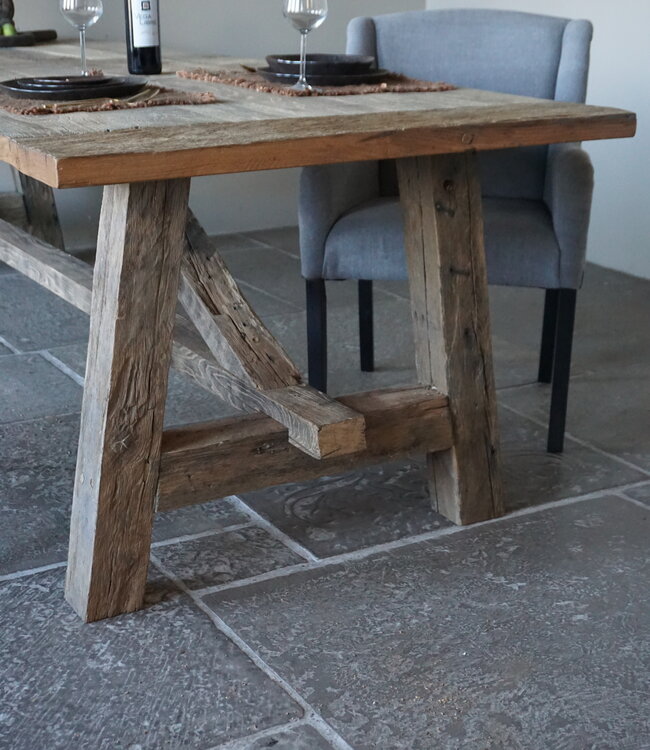 Rene Houtman Kloostertafel Massief Eikenhout | H78xB100xL300 cm