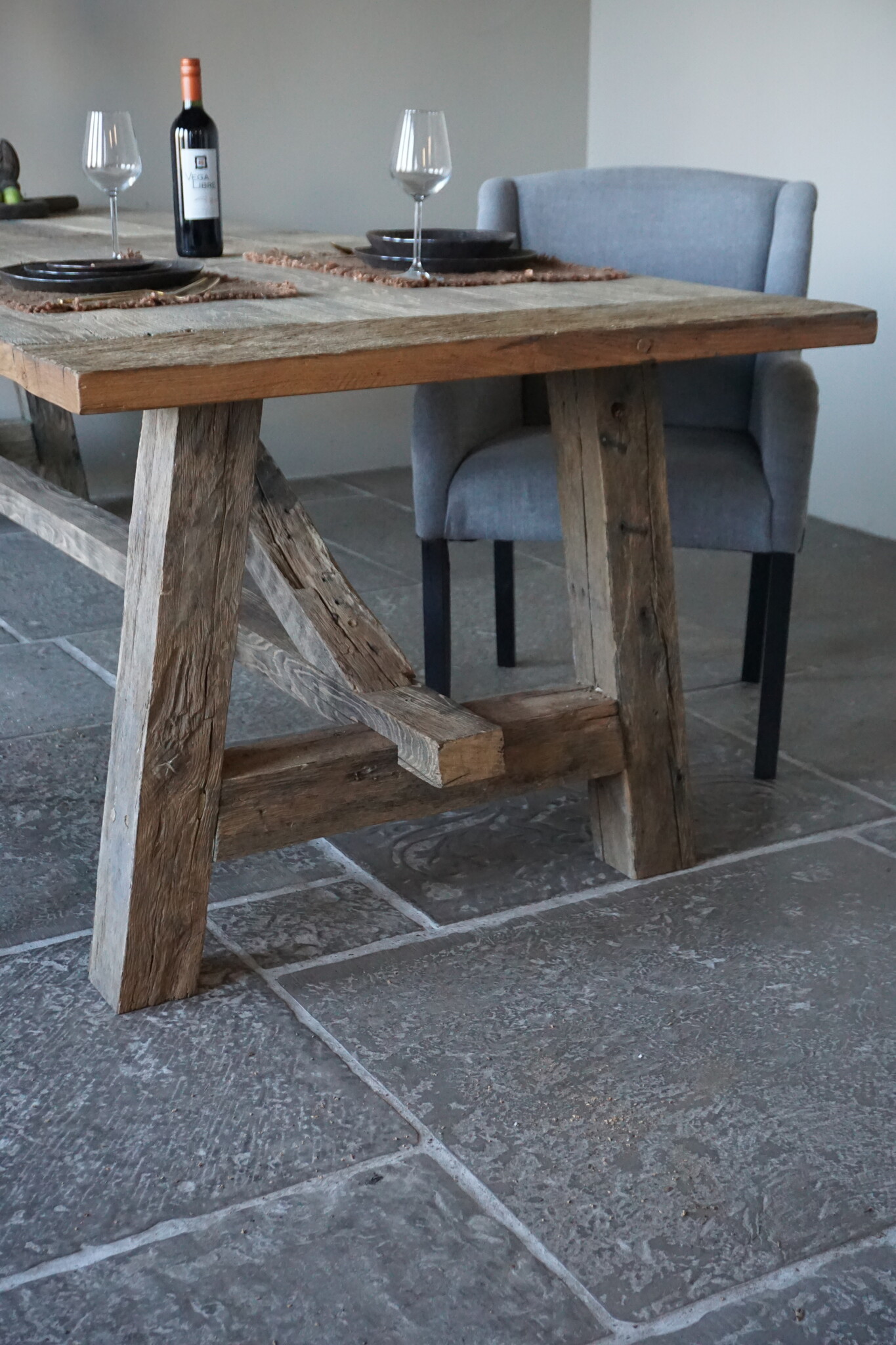 Rene Houtman Kloostertafel Massief Eikenhout | H78xB100xL300 cm