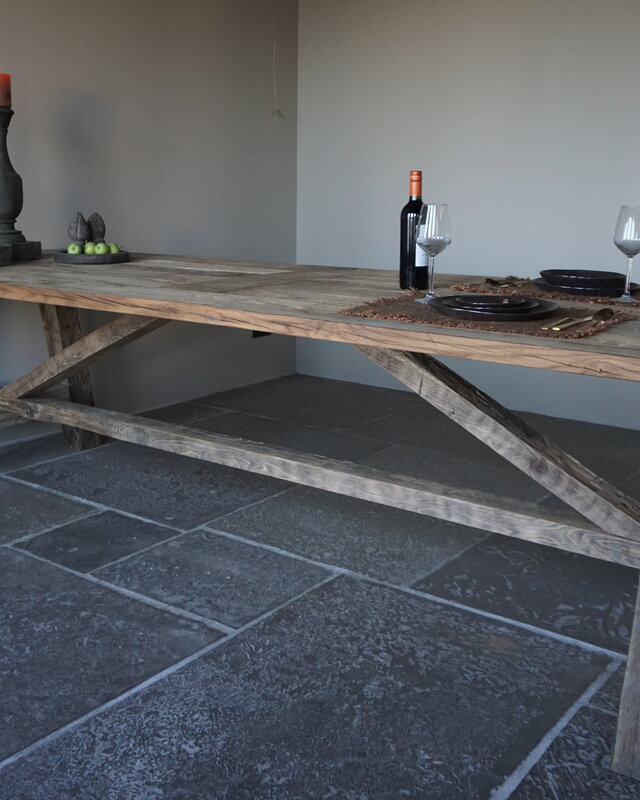 Rene Houtman Kloostertafel Massief Eikenhout | H78xB100xL300 cm