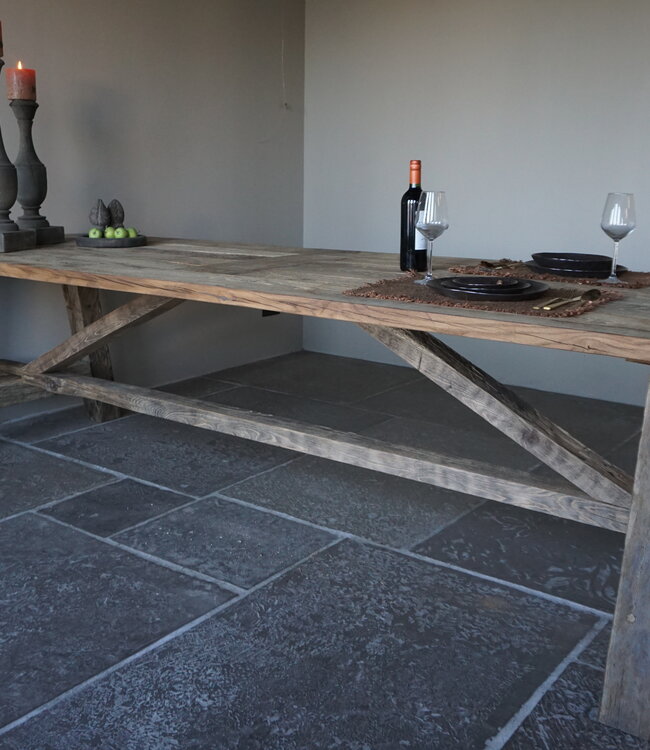 Rene Houtman Kloostertafel Massief Eikenhout | H78xB100xL300 cm