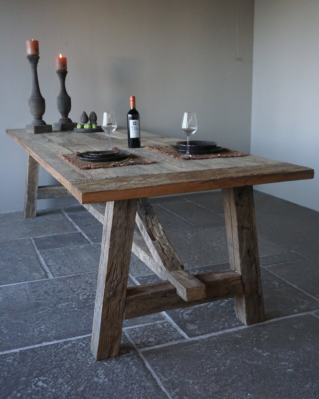 Rene Houtman Kloostertafel Massief Eikenhout | H78xB100xL300 cm