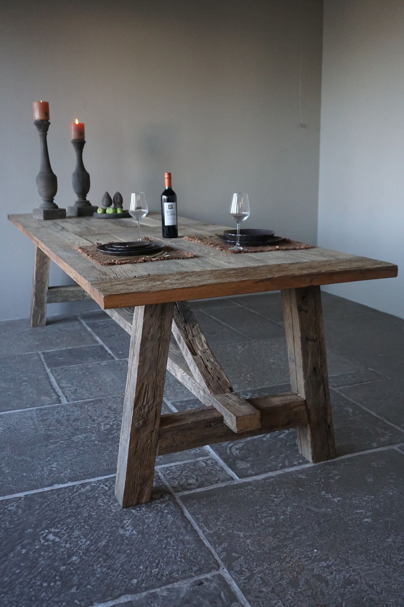 Rene Houtman Kloostertafel Massief Eikenhout | H78xB100xL300 cm