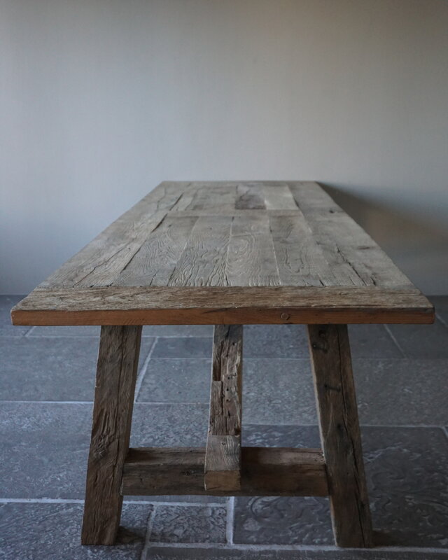 Rene Houtman Kloostertafel Massief Eikenhout | H78xB100xL300 cm