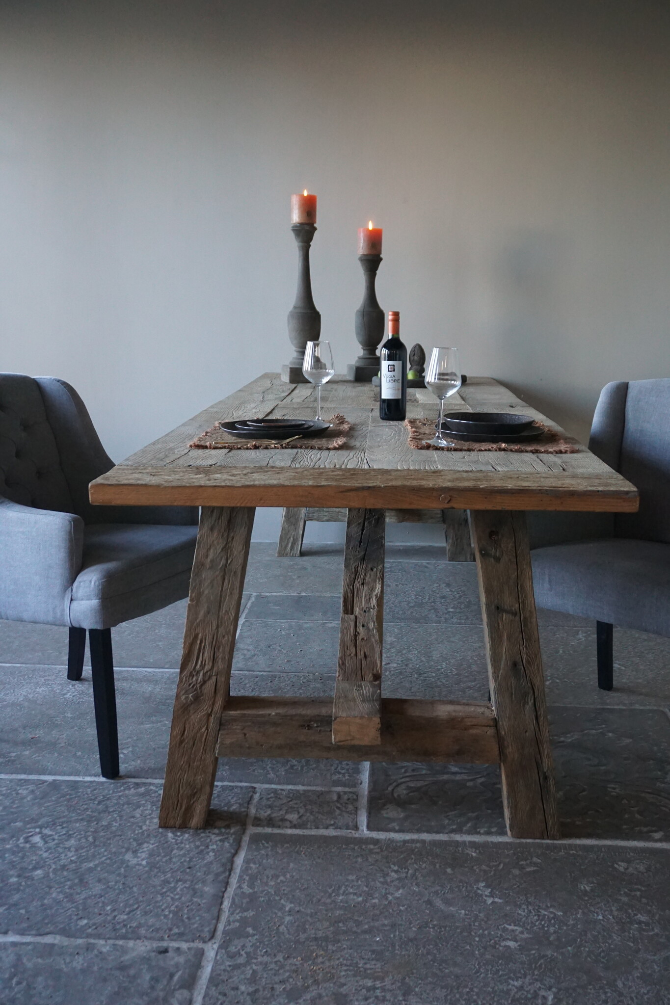 Rene Houtman Kloostertafel Massief Eikenhout | H78xB100xL300 cm