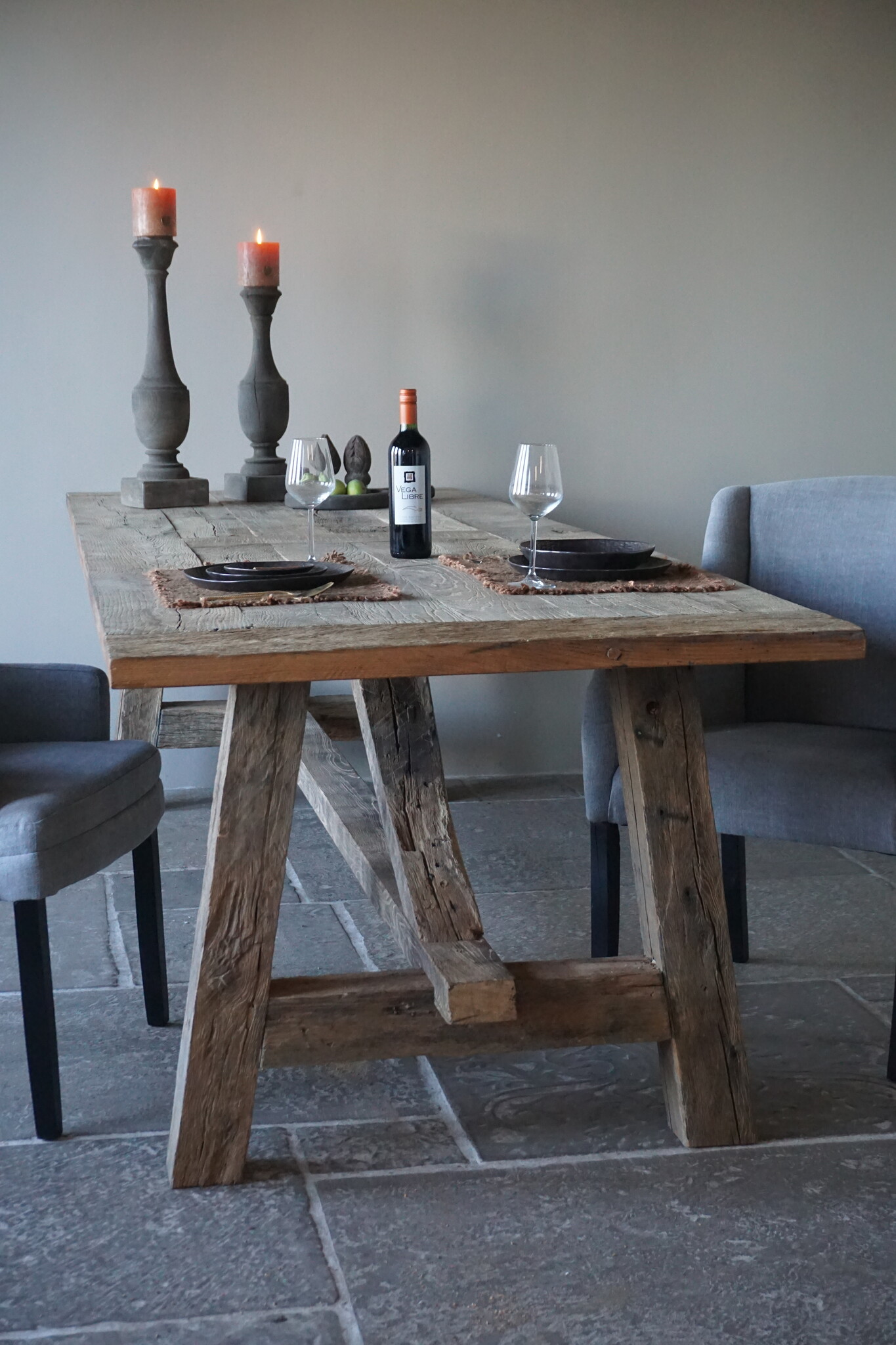 Rene Houtman Kloostertafel Massief Eikenhout | H78xB100xL300 cm