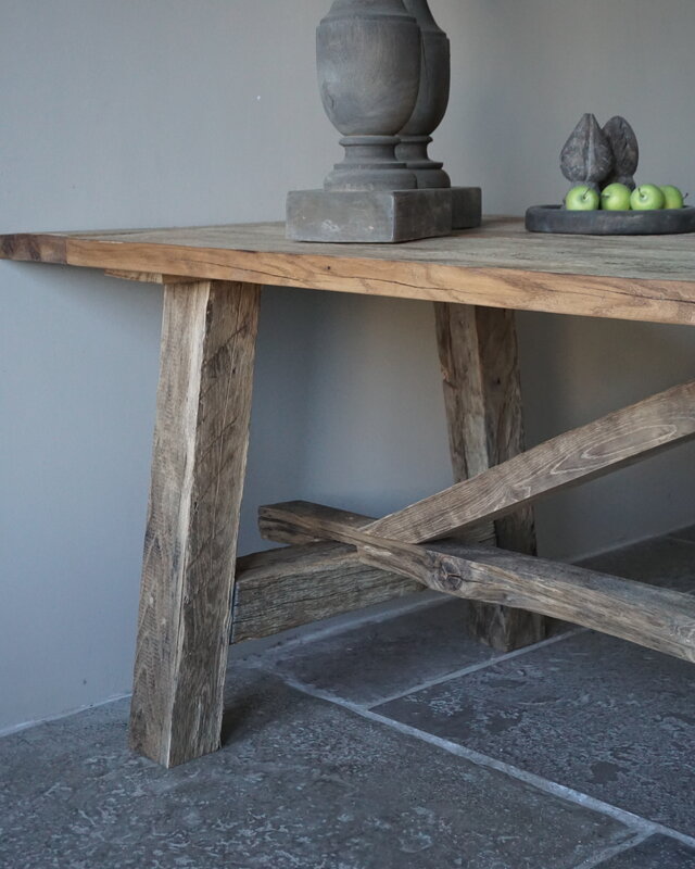 Rene Houtman Kloostertafel Massief Eikenhout | H78xB100xL300 cm