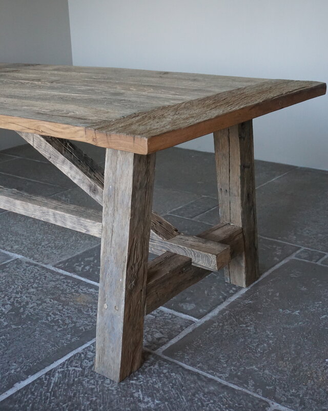 Rene Houtman Kloostertafel Massief Eikenhout | H78xB100xL300 cm