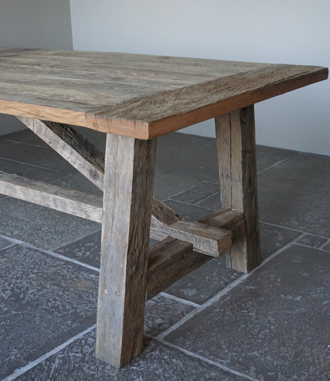 Rene Houtman Kloostertafel Massief Eikenhout | H78xB100xL300 cm