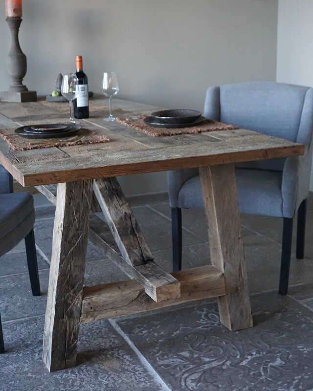 Rene Houtman Kloostertafel Massief Eikenhout | H78xB100xL250 cm