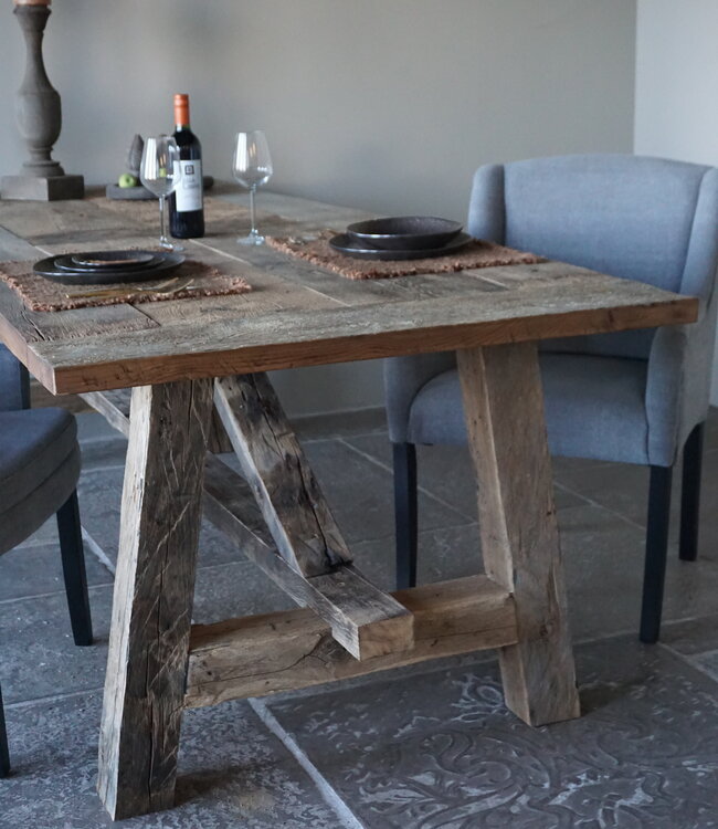 Rene Houtman Kloostertafel Massief Eikenhout | H78xB100xL250 cm