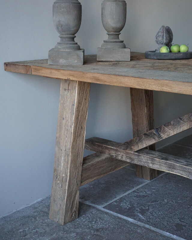 Rene Houtman Kloostertafel Massief Eikenhout | H78xB100xL250 cm