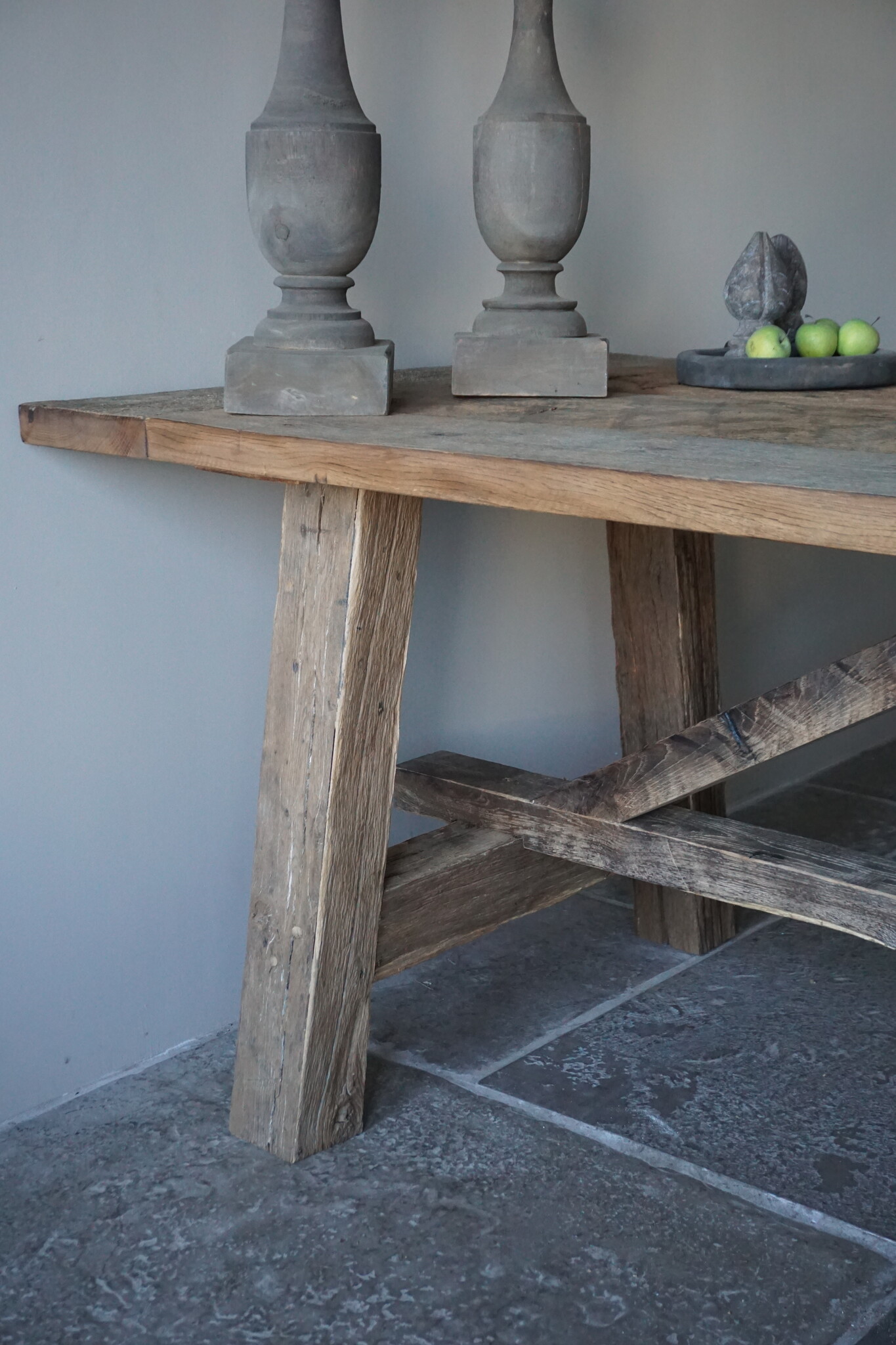 Rene Houtman Kloostertafel Massief Eikenhout | H78xB100xL250 cm