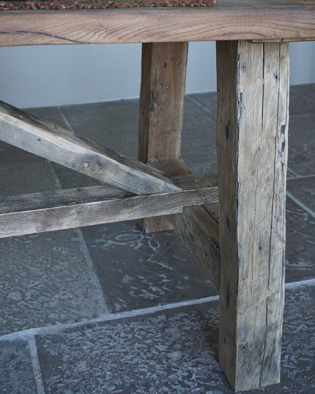Rene Houtman Kloostertafel Massief Eikenhout | H78xB100xL250 cm