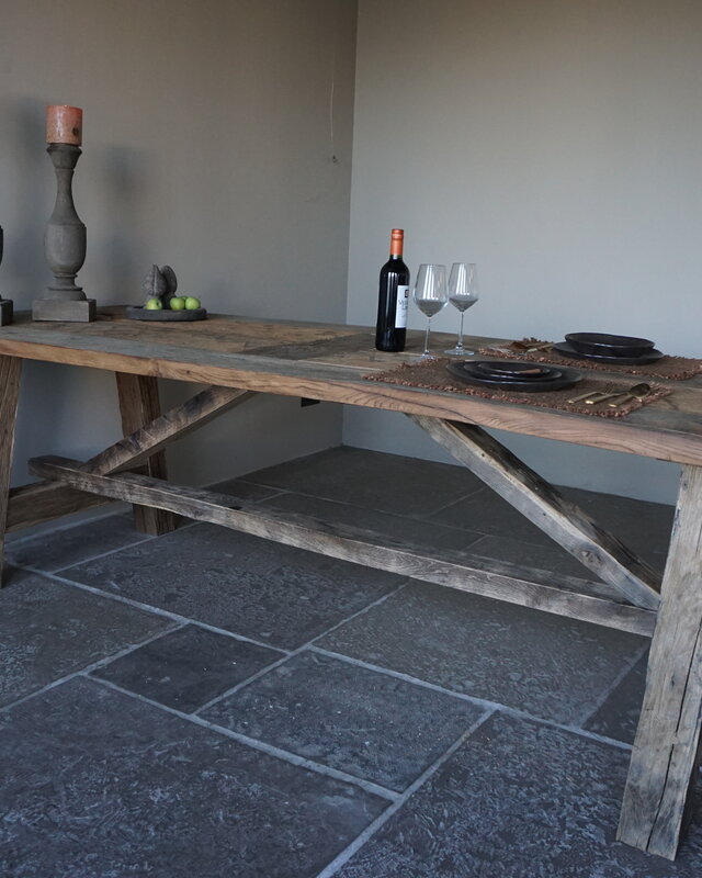 Rene Houtman Kloostertafel Massief Eikenhout | H78xB100xL250 cm