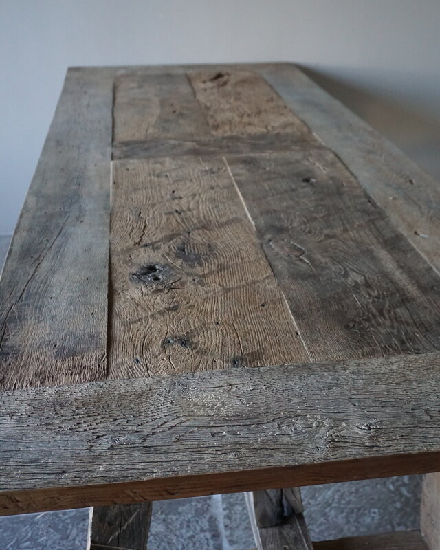 Rene Houtman Kloostertafel Massief Eikenhout | H78xB100xL250 cm
