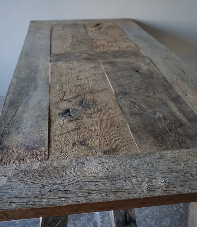 Rene Houtman Kloostertafel Massief Eikenhout | H78xB100xL250 cm