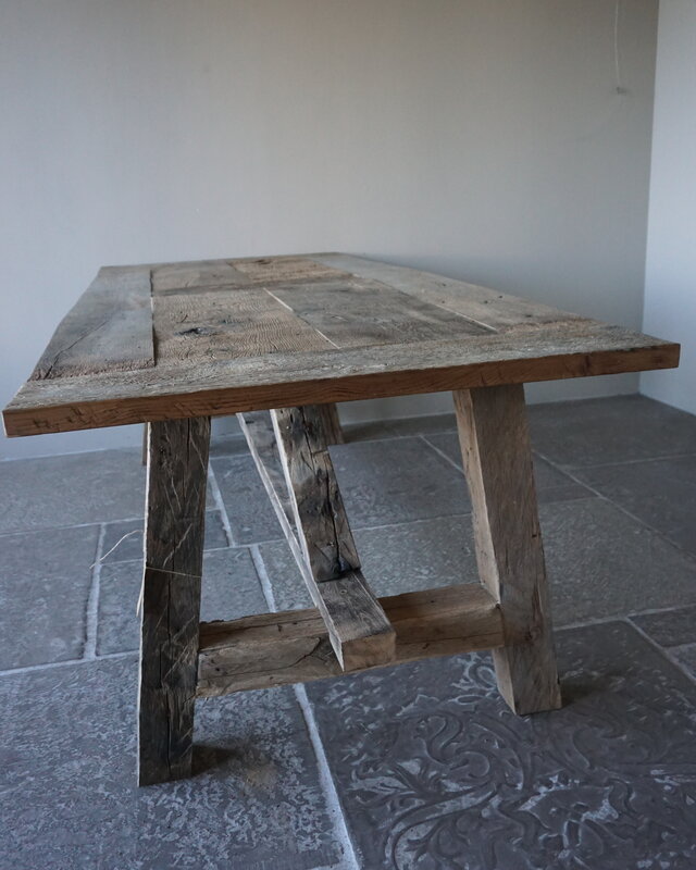 Rene Houtman Kloostertafel Massief Eikenhout | H78xB100xL250 cm