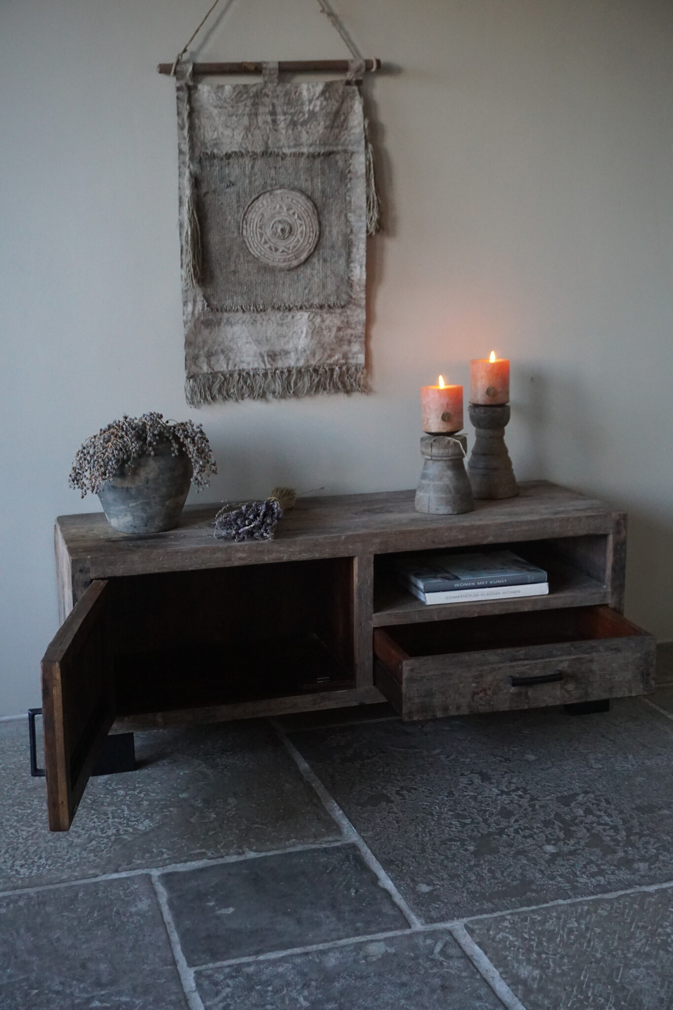 Be-Uniq TV-Meubel | Urban Collection | 130 cm | Oud Hout