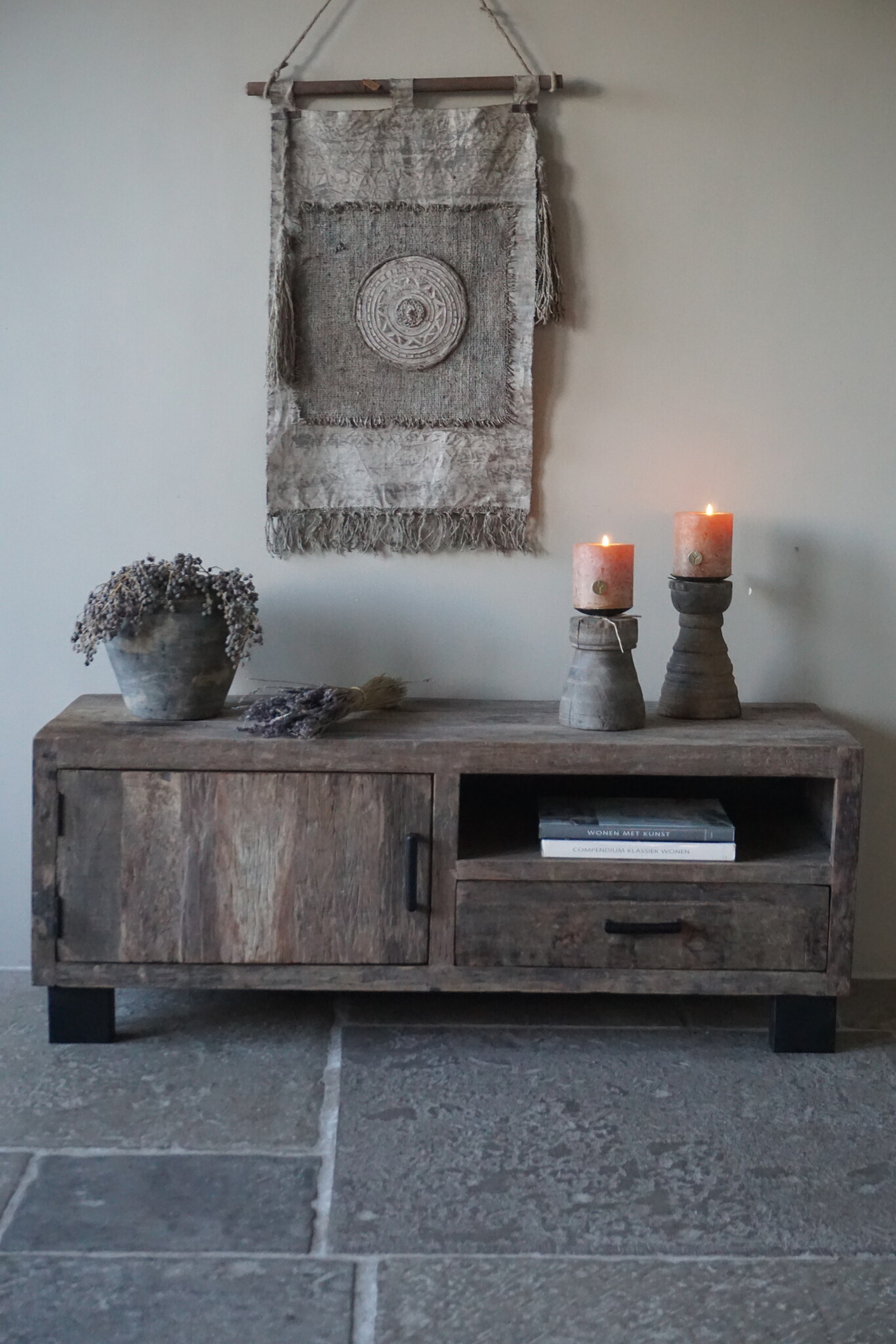 Be-Uniq TV-Meubel | Urban Collection | 130 cm | Oud Hout
