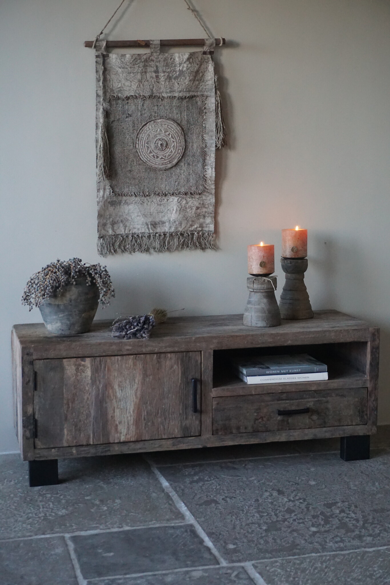 Be-Uniq TV-Meubel | Urban Collection | 130 cm | Oud Hout
