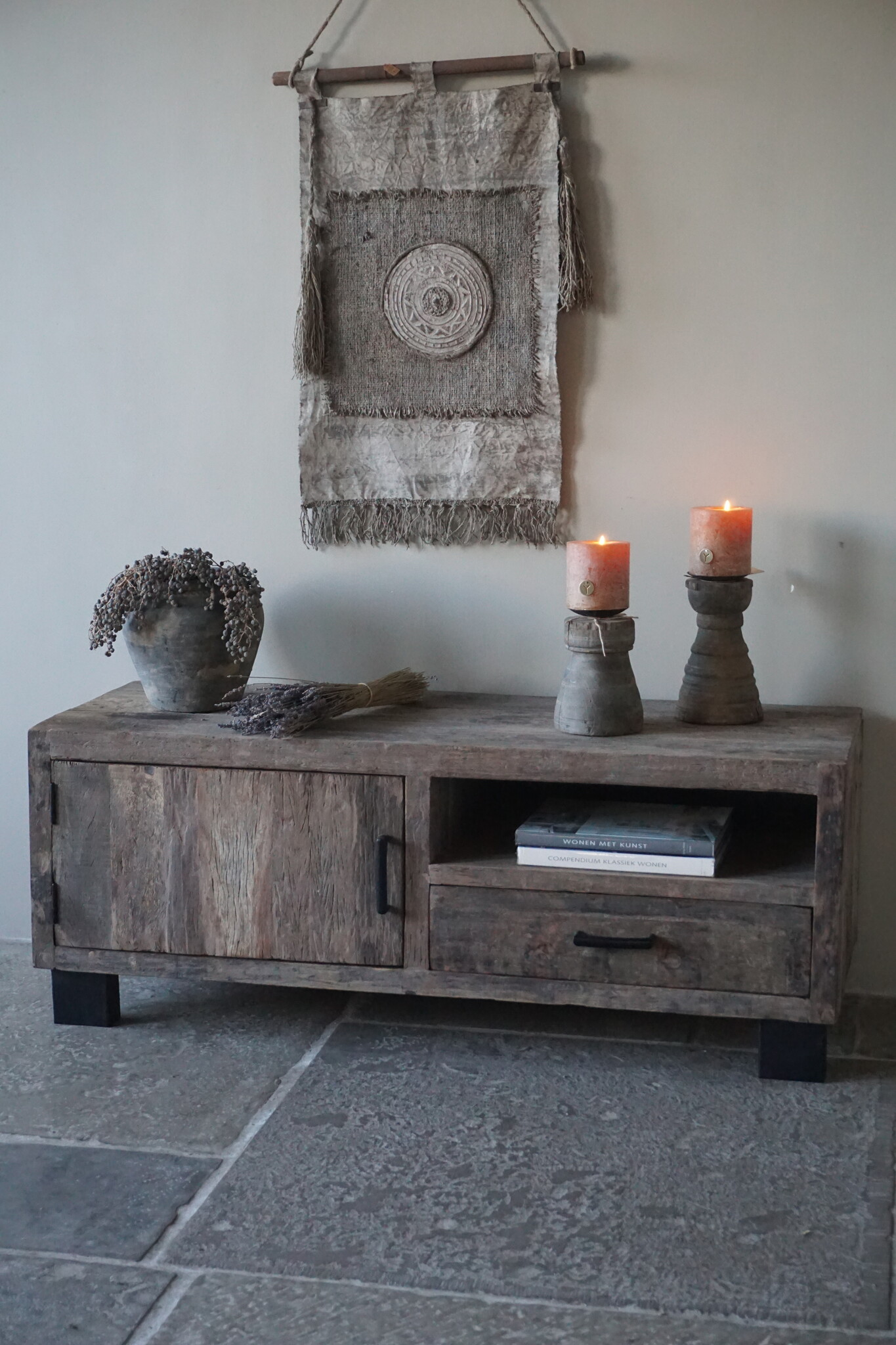 Be-Uniq TV-Meubel | Urban Collection | 130 cm | Oud Hout