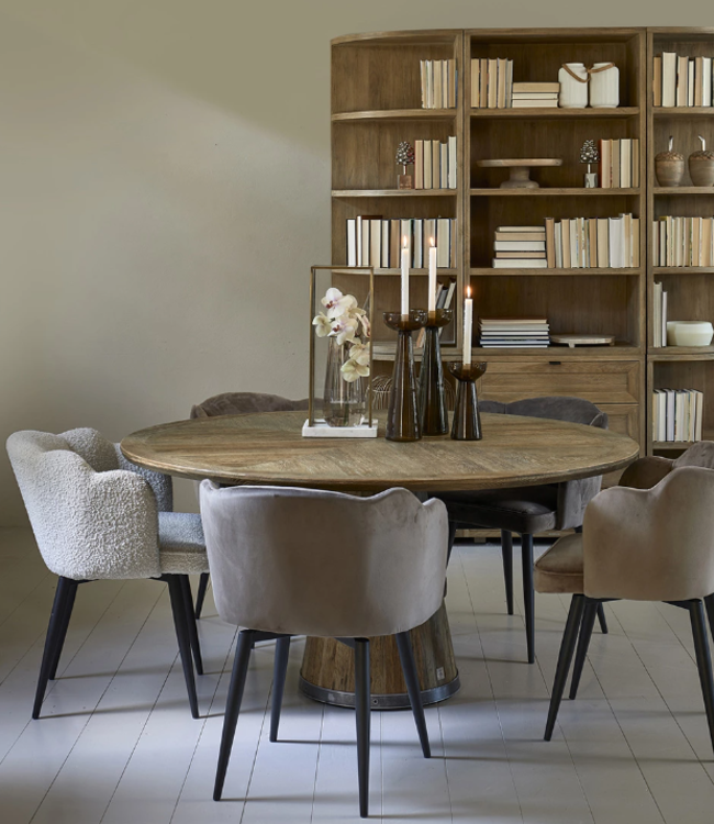 Rivièra Maison Draaibare Eetkamerstoel Dauphine - White Sand