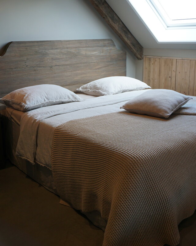 Rene Houtman Houten Hoofdbord Teakie + Boxspring + Bedrok