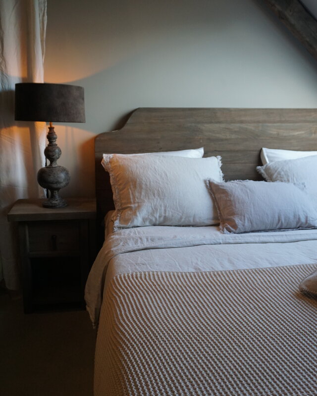 Rene Houtman Houten Hoofdbord Teakie + Boxspring + Bedrok