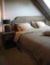 Rene Houtman Houten Hoofdbord Teakie + Boxspring + Bedrok