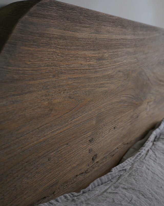 Rene Houtman Houten Hoofdbord Teakie + Boxspring + Bedrok