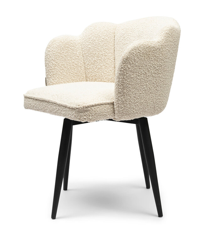 Rivièra Maison Draaibare Eetkamerstoel Dauphine - White Sand