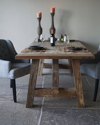 Rene Houtman Kloostertafel Massief Eikenhout | H79xB100xL220