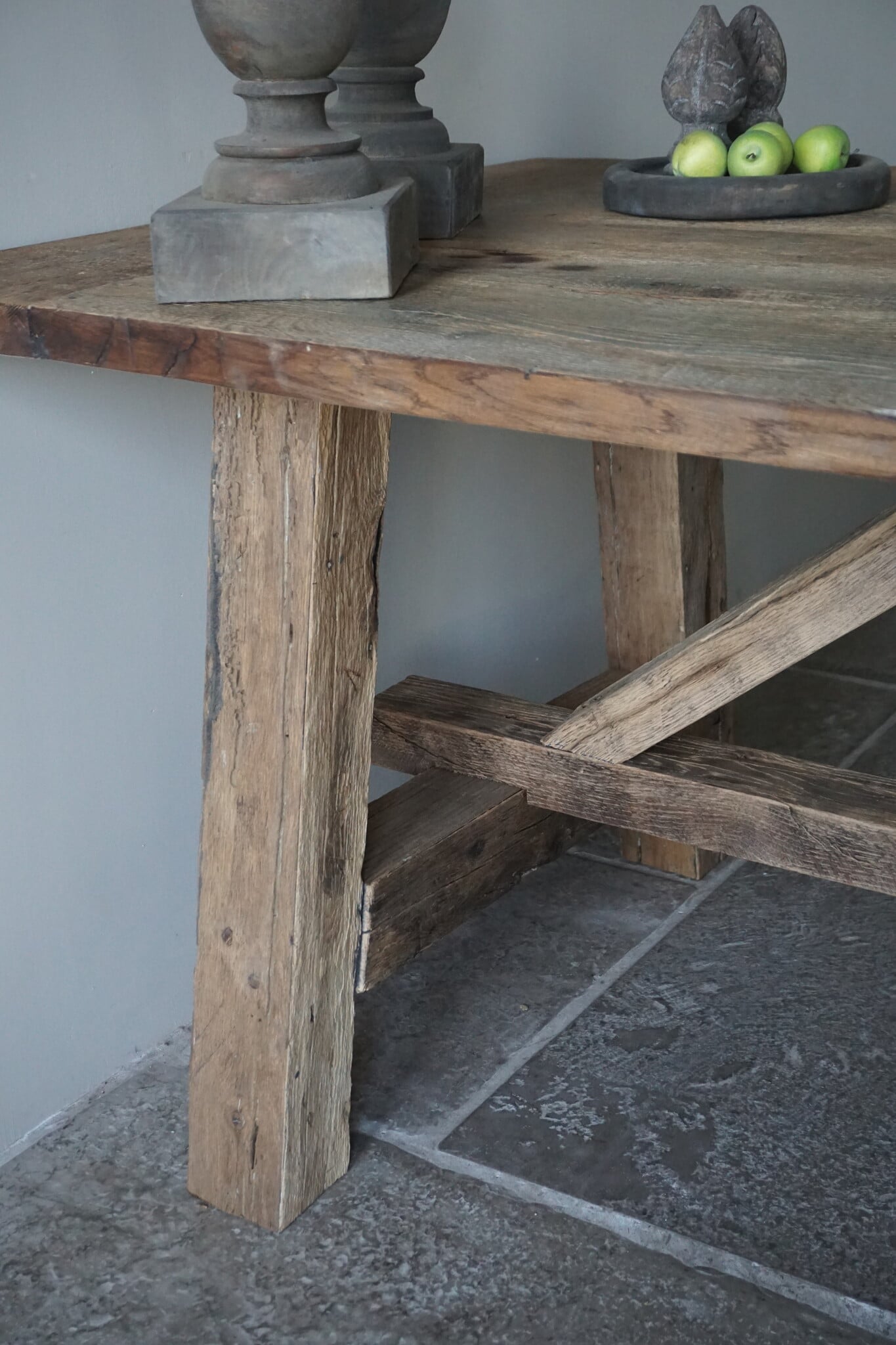 Rene Houtman Kloostertafel Massief Eikenhout | H79xB100xL220 cm
