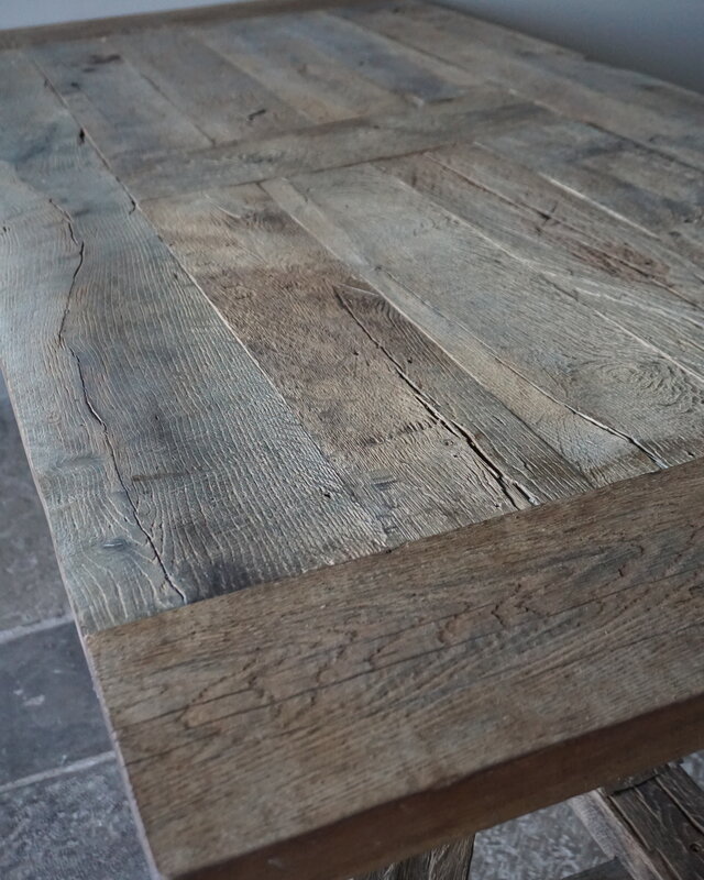 Rene Houtman Kloostertafel Massief Eikenhout | H79xB100xL220 cm