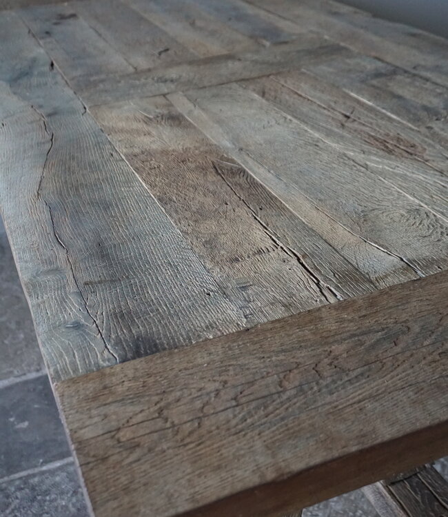 Rene Houtman Kloostertafel Massief Eikenhout | H79xB100xL220 cm