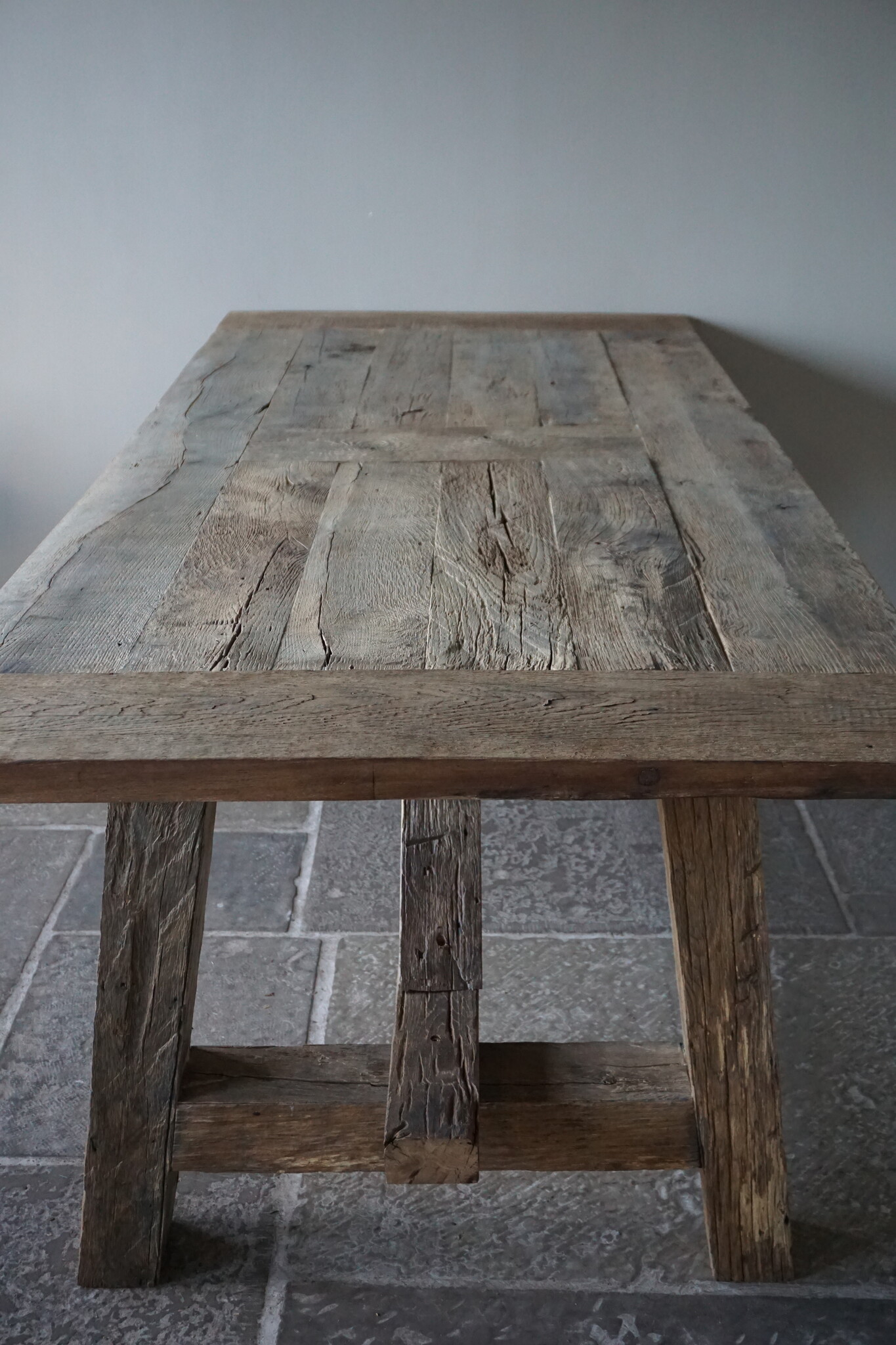 Rene Houtman Kloostertafel Massief Eikenhout | H79xB100xL220 cm