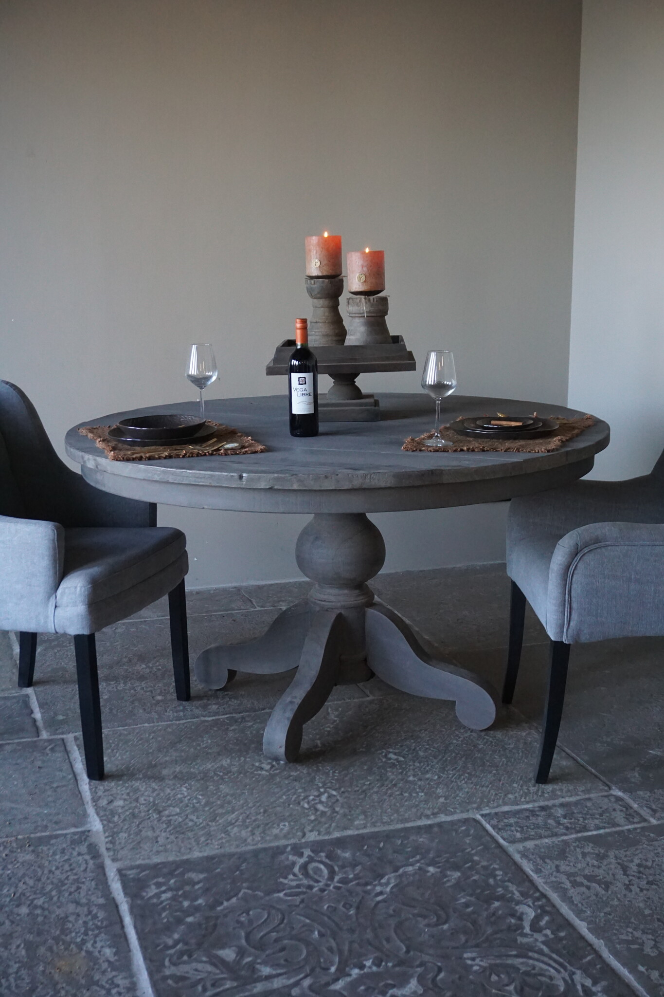 Rene Houtman Eetkamertafel Rond | Ø140 x H80 cm | Grijs
