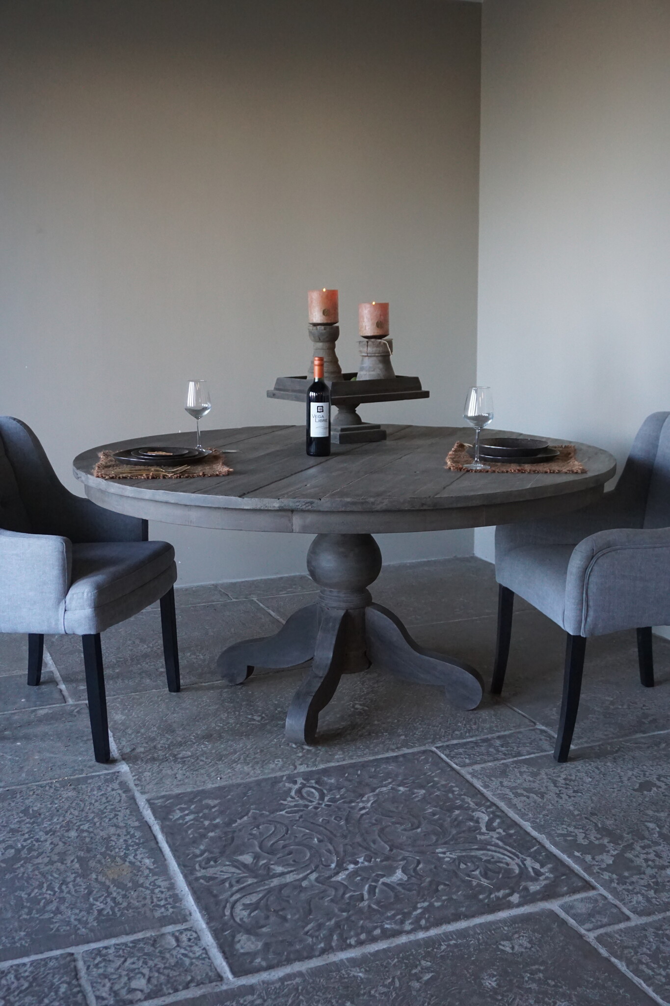 Rene Houtman Eetkamertafel Rond | Ø160 x H79 cm | Grijs