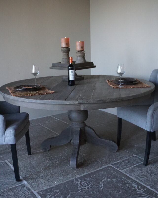 Rene Houtman Eetkamertafel Rond | Ø160 x H79 cm | Grijs